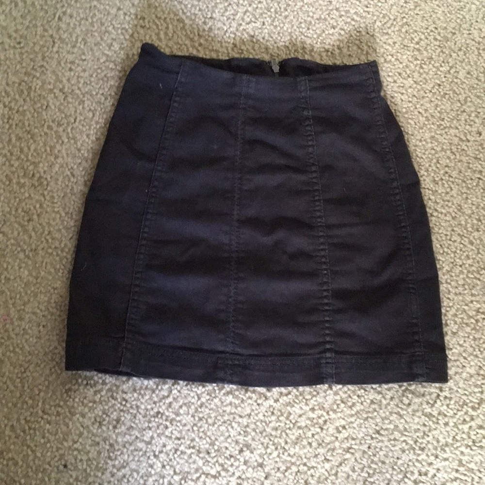 Black Denim mini skirt